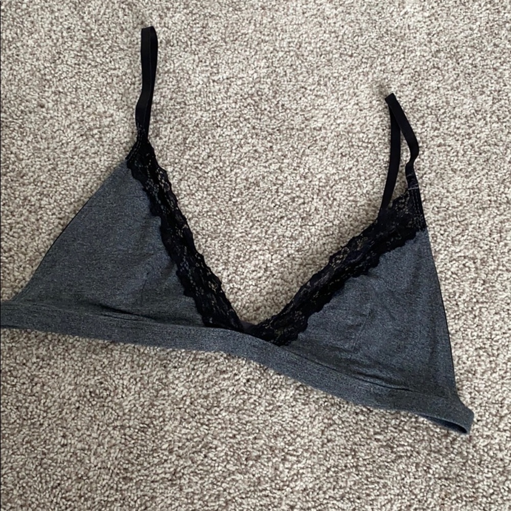Black and grey bralette